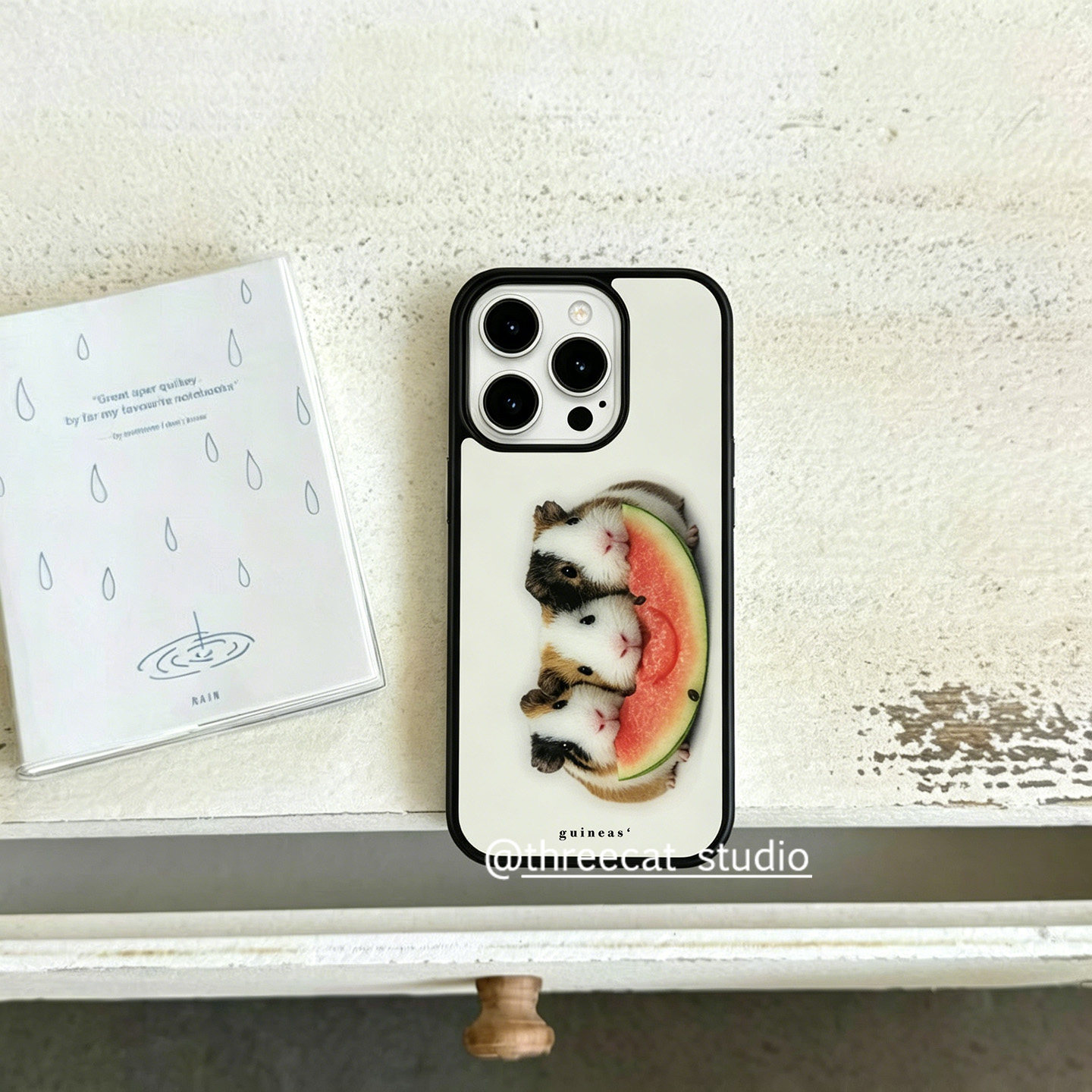 Phone Cases Durable - Korean Ins Guinea Pig Eat Watermelon