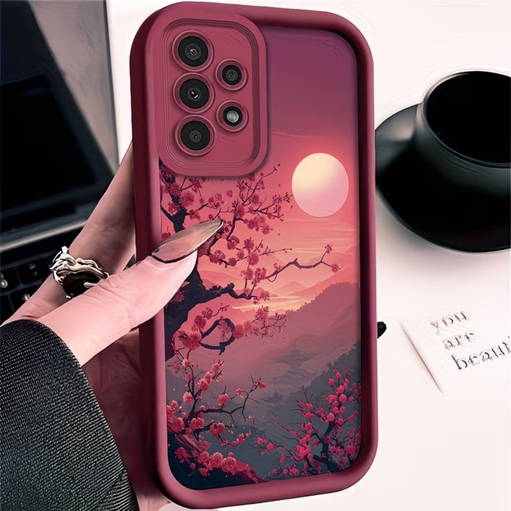 Phone Cases Samsung S25 Fe - Sunset Mountain Peak Anti-Fall Red Phone