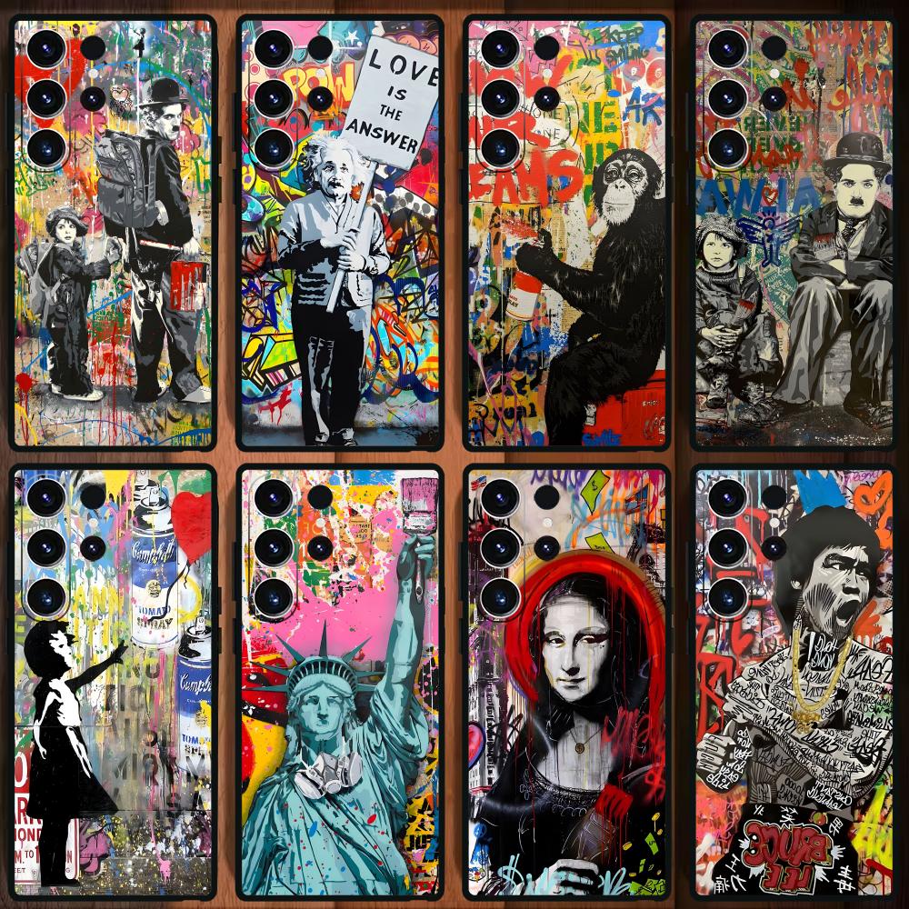 Phone Cases Samsung S24 - Banksy Graffiti Art Phone Case For
