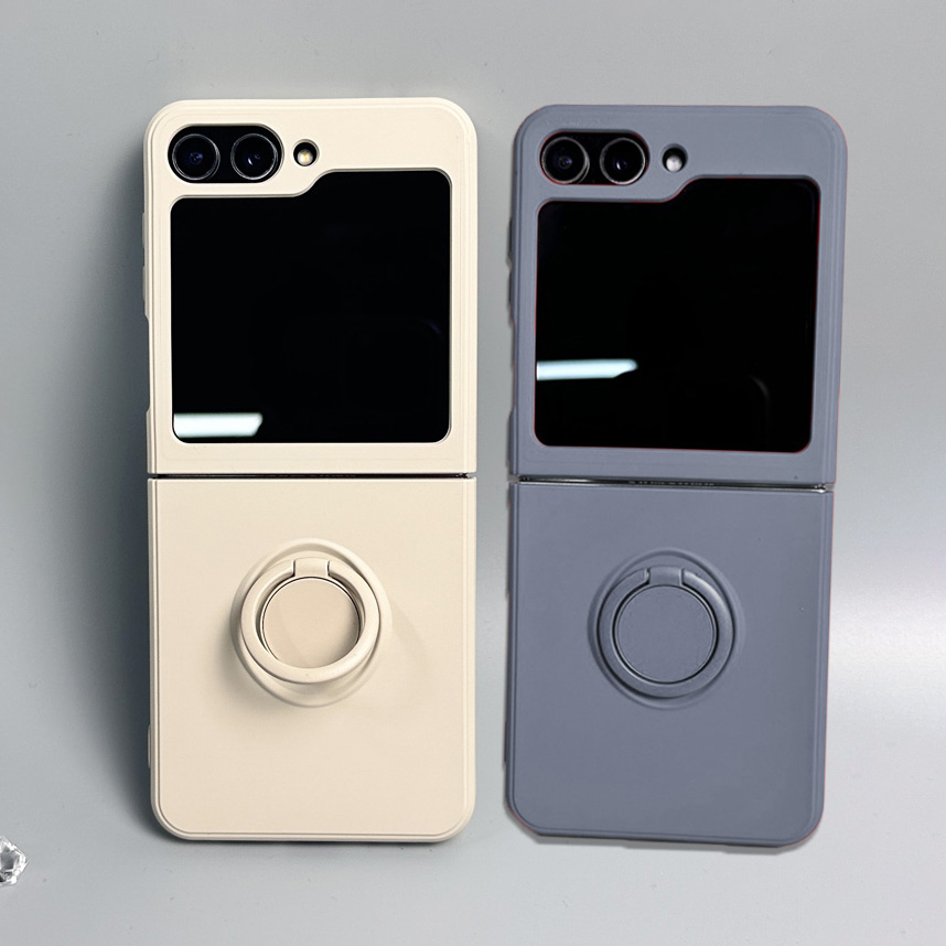 Ring Stand Case - Candy Color Liquid Silicone Magnetic Phone