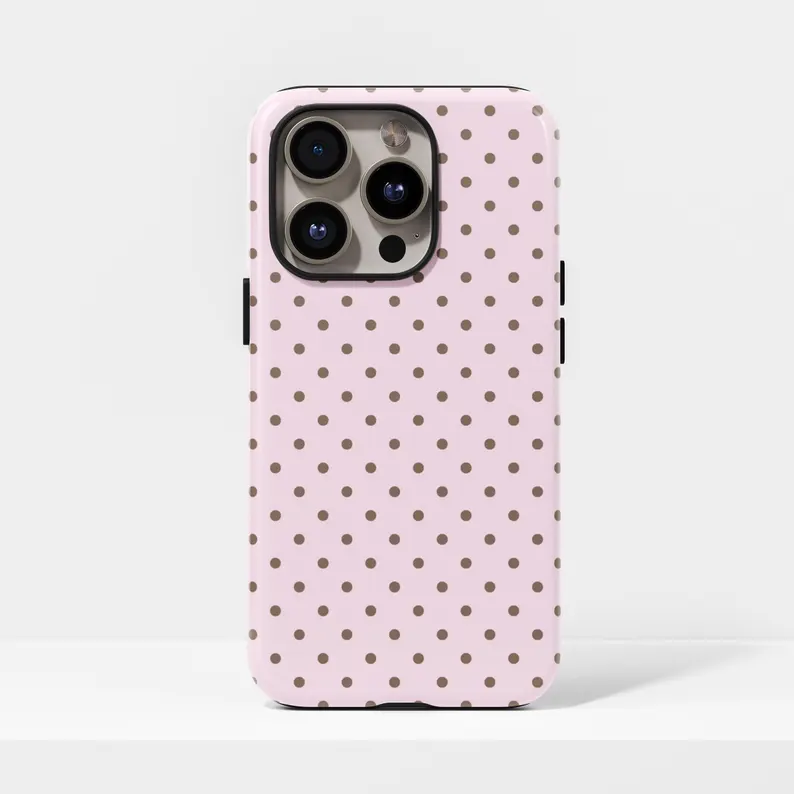 Phone Cases Classy - Cute Polka Dots Pink Phone Case