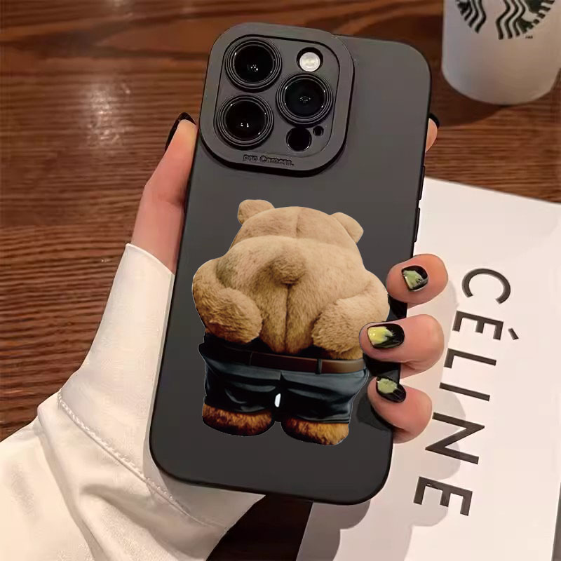 Phone Cases Rugged - Funny Cool Bear Silicone Phone Case