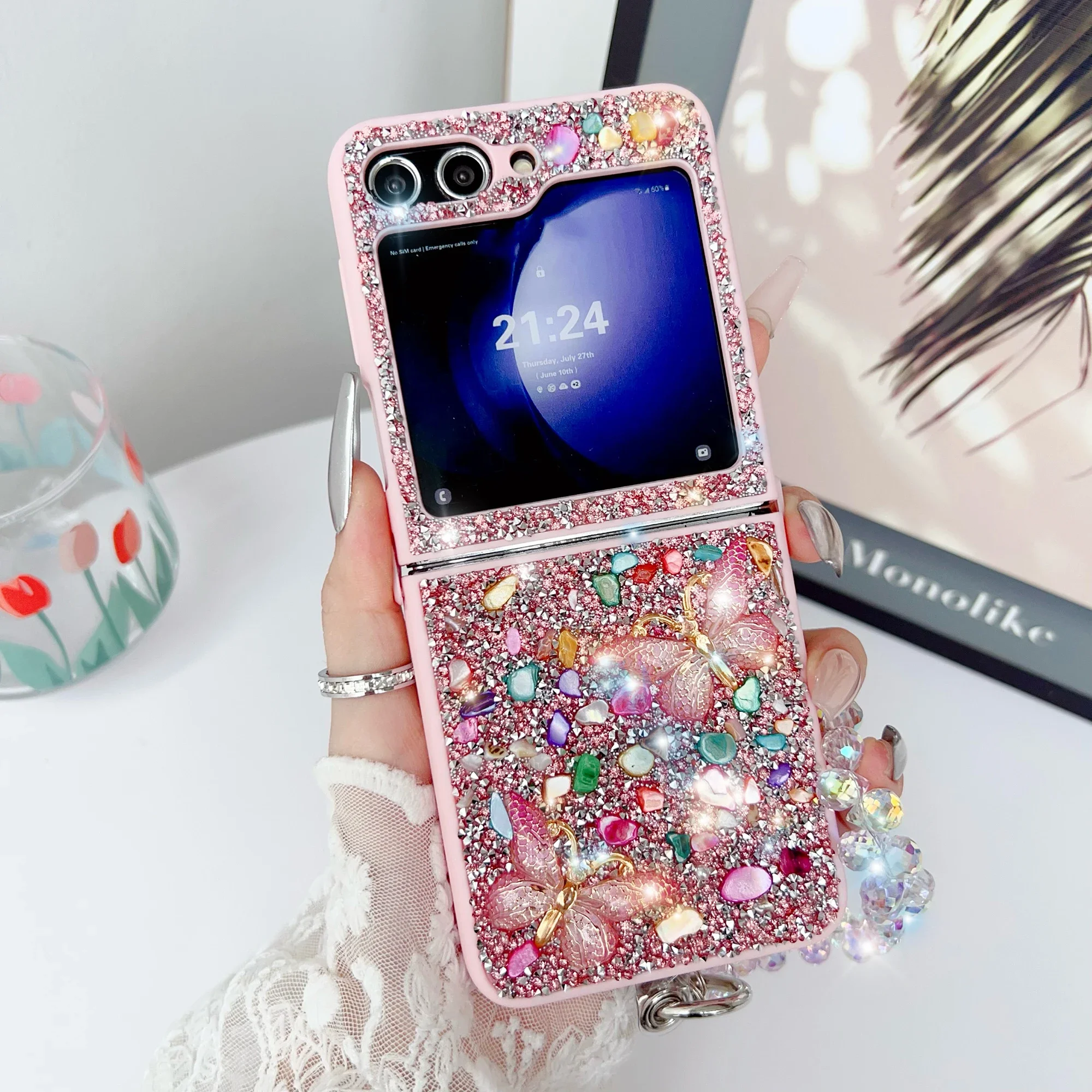Phone Cases Z Flip 5 - Luxury Glitter Phone Case For Samsung