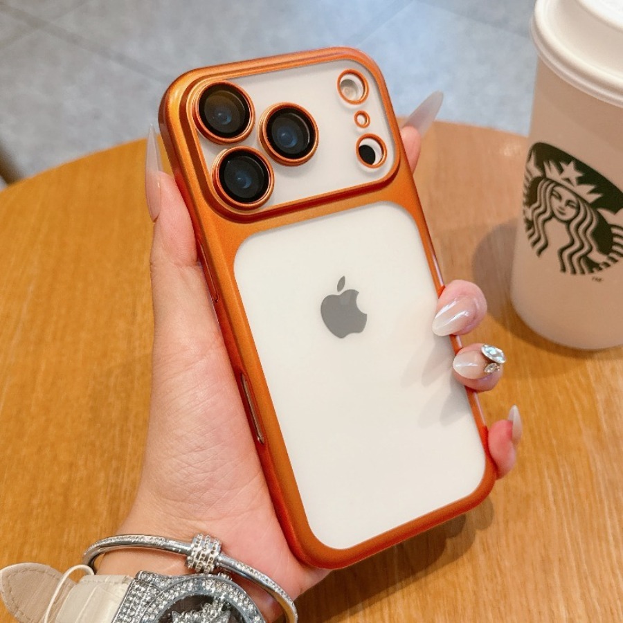 Phone Cases Rugged - Luxury Matte Clear Electroplate Case for