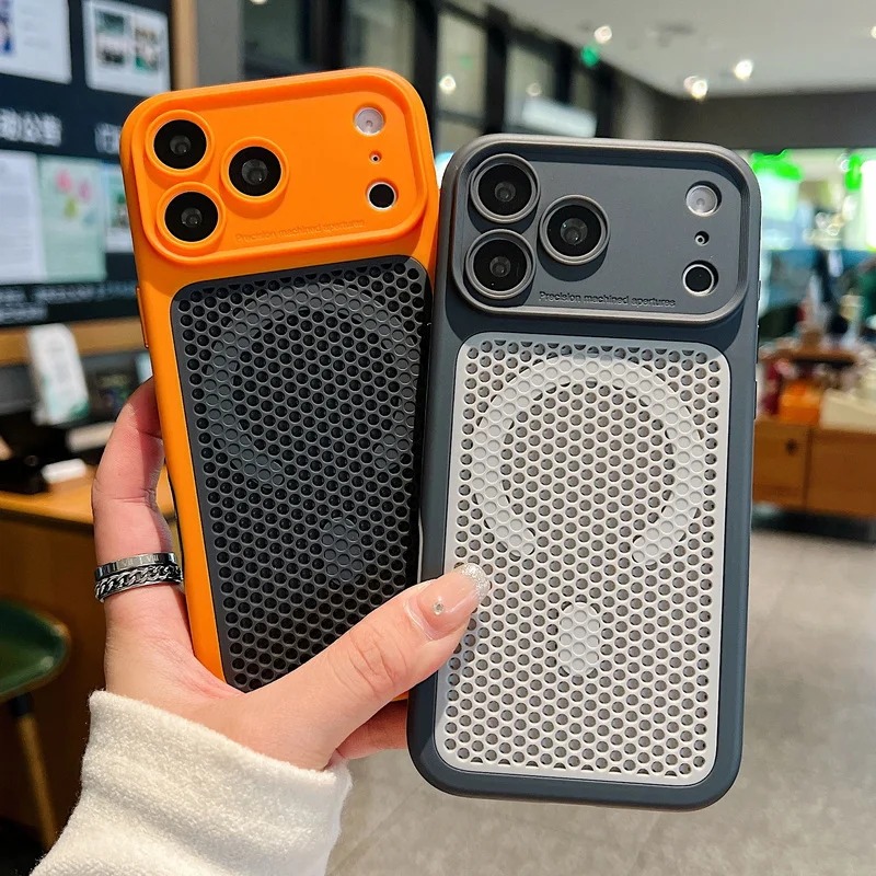 Heat Dissipation Case - Heat Dissipation Mesh Breathable Magnetic Phone