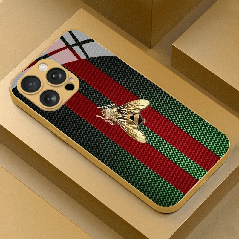 Phone Cases Vape - Red Green Striped Golden Bee Gold