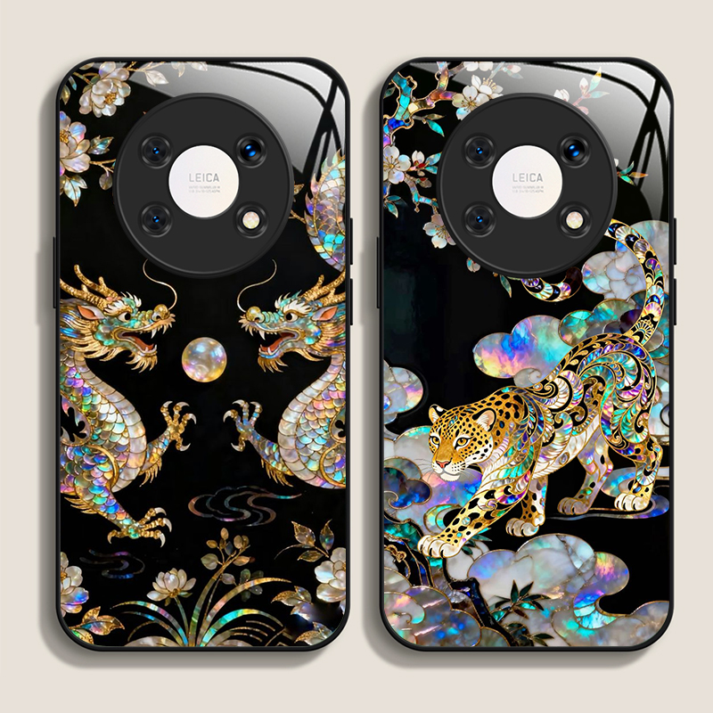 Phone Cases Xiaomi 14T - Stylish Dragon Leopard Marble Texture Tempered
