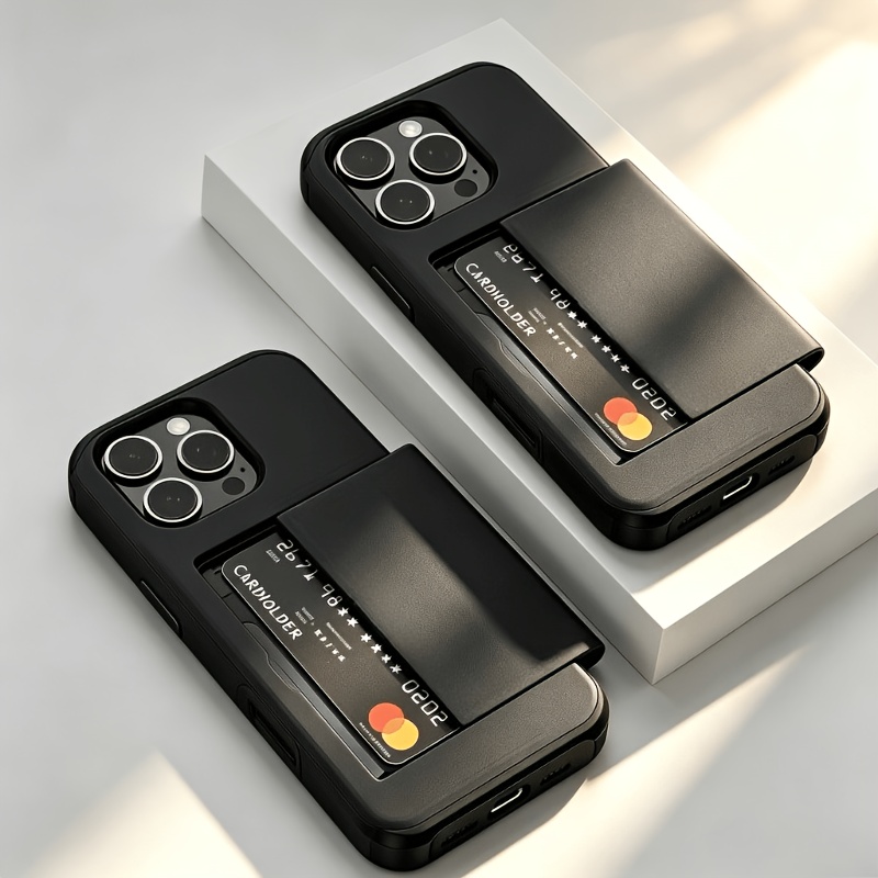 Phone Cases With Wallet On Back - Luxury Slide Wallet Card Slot Case