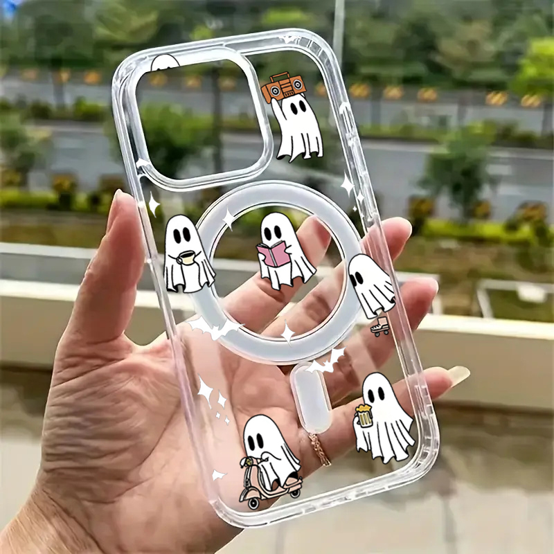 Phone Cases Samsung S25 Fe - Magnetic Halloween Ghost Print Phone Case