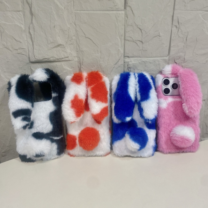 Phone Cases Iphone 14 - Cute Rabbit Design Fluffy Phone Cases