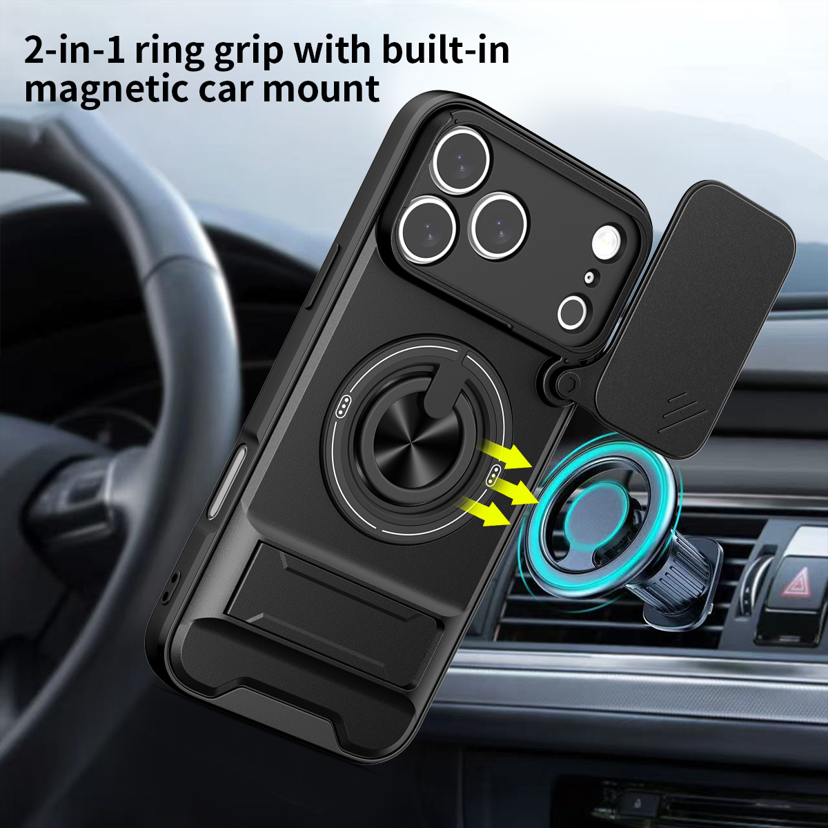 Magnetic Phone Case for IPhone - Ring Stand Case review and price