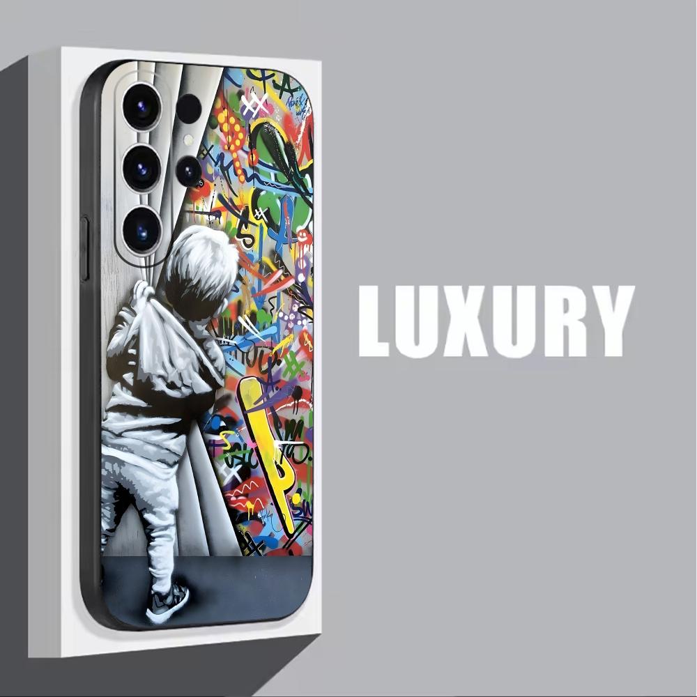 Banksy Graffiti Art  Phone Cas - Phone Cases Samsung S24 review and price
