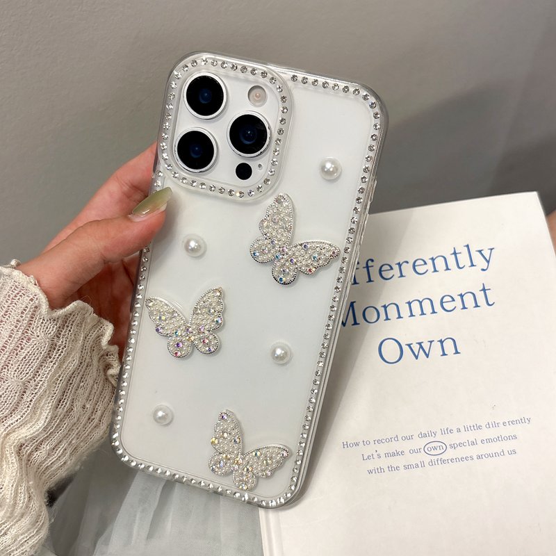 Pearl Butterfly Bling Diamond  - Phone Cases Loopy review and price