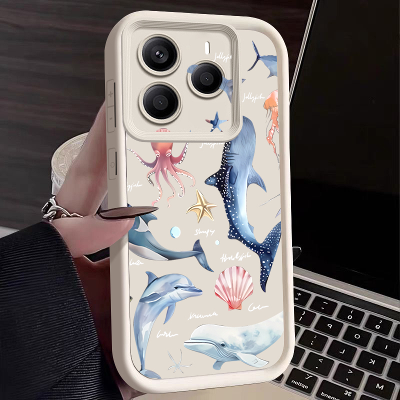 Cute Dolphin Patterned Soft Ca - Phone Cases Xiaomi 15 review and price