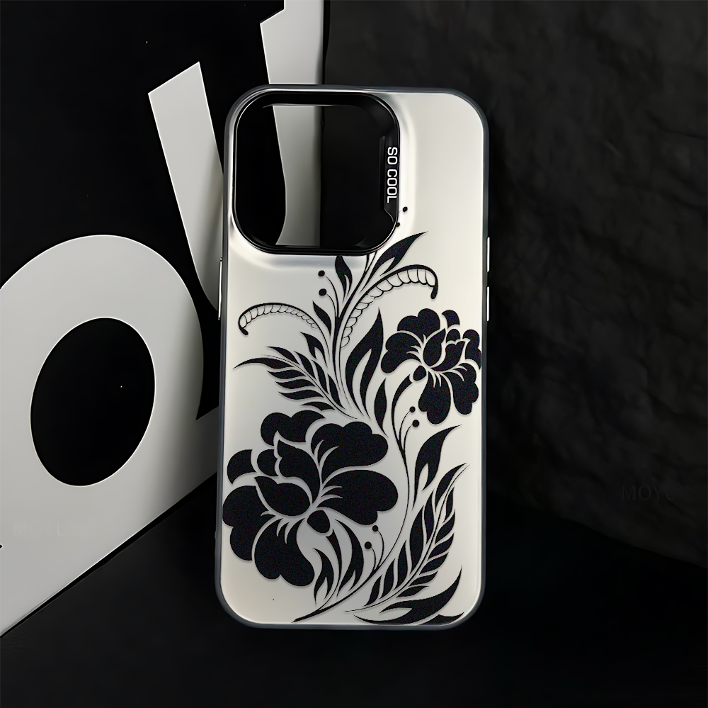 Black Floral Vine Art View Ret - Phone Cases Art review and price