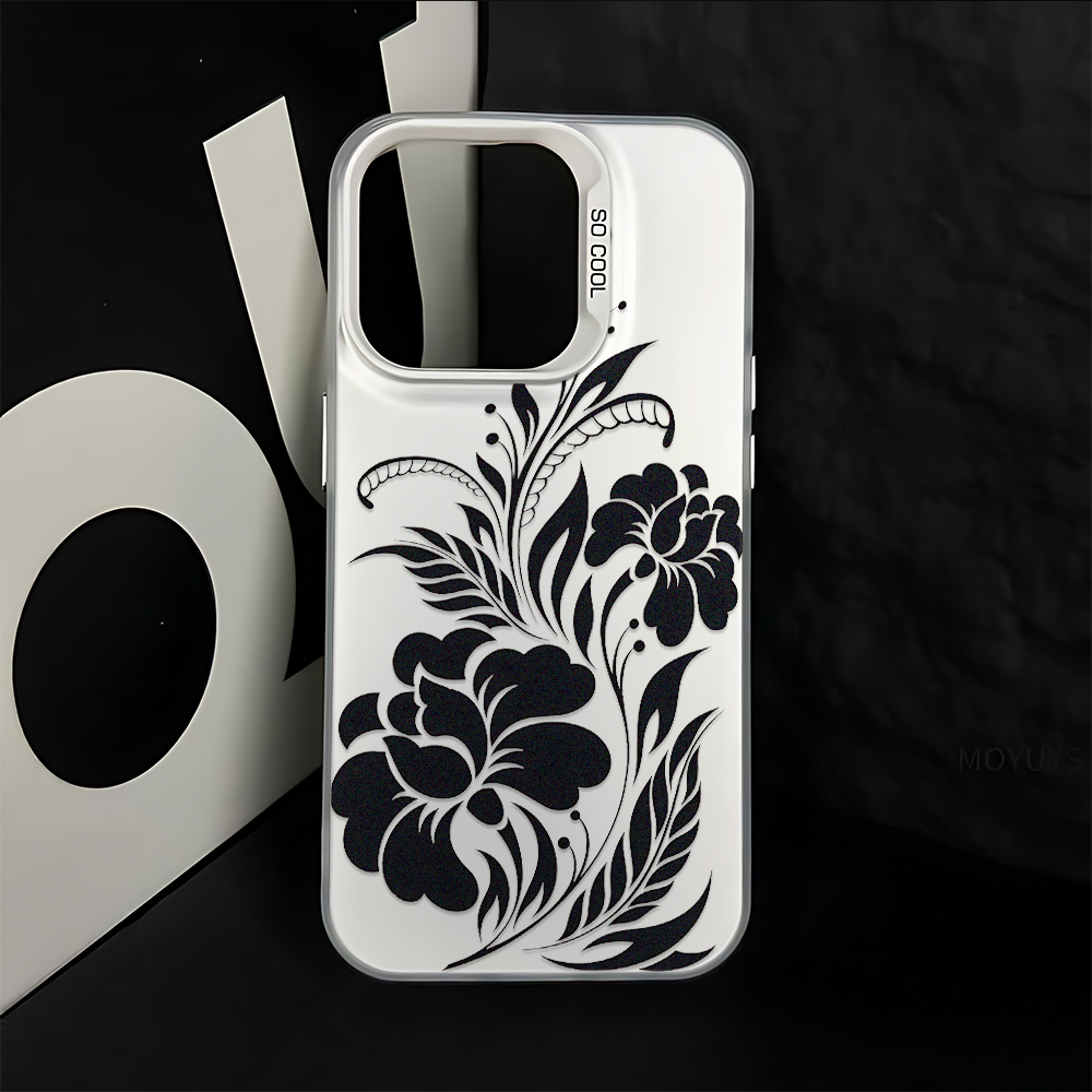 Black Floral Vine Art View Ret - Phone Cases Art review and price