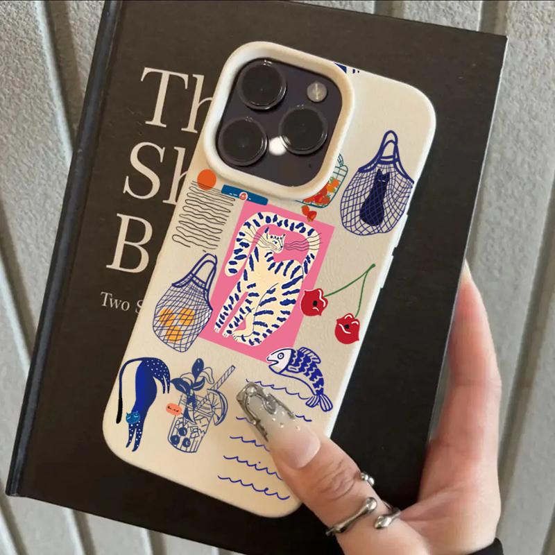 Cute Cherry Cat Print Phone Ca - Phone Cases Cherry review and price