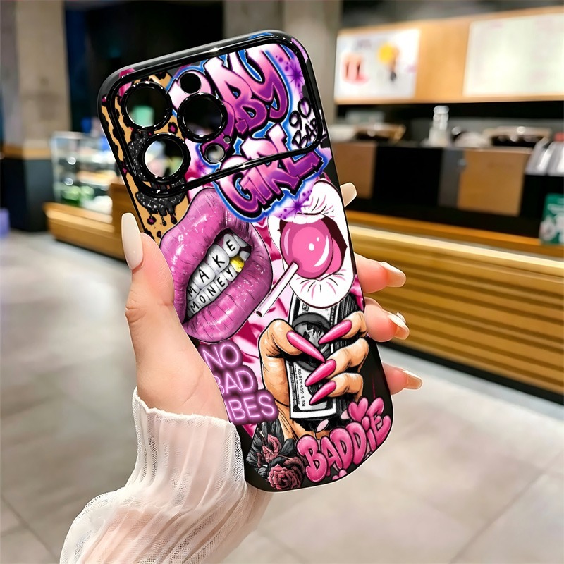 Hip Hop Pink Lips Baby Girl Gr - Phone Cases Durable review and price