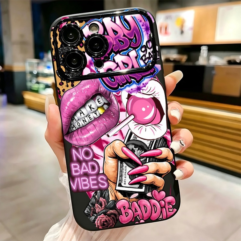 Hip Hop Pink Lips Baby Girl Gr - Phone Cases Durable review and price