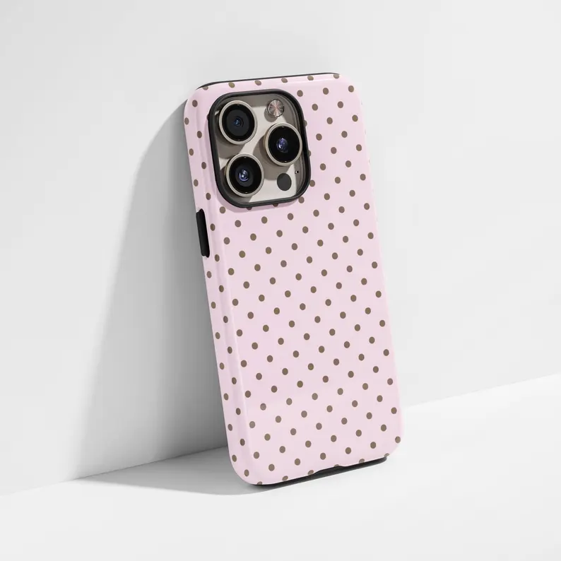 Cute Polka Dots Pink Phone Cas - Phone Cases Classy review and price