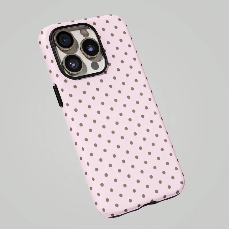 Cute Polka Dots Pink Phone Cas - Phone Cases Classy review and price