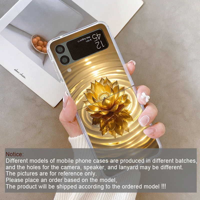 Creative Golden Lotus Flower P - Phone Cases Z Flip 5 review and price