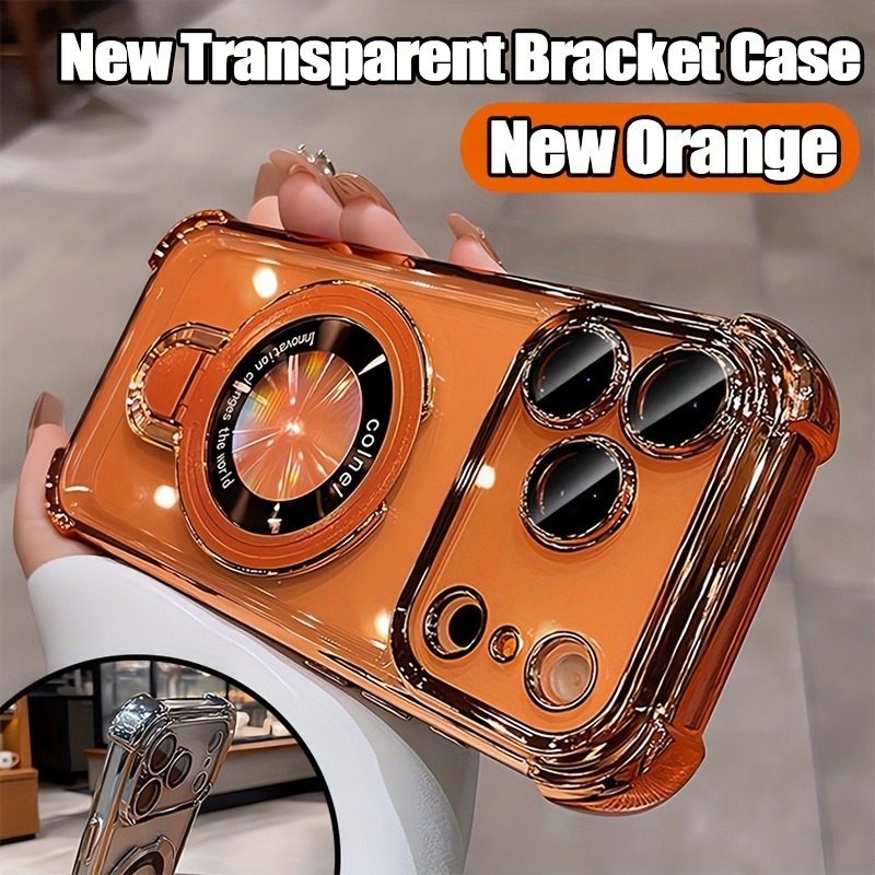 Luxury Clear  Plating Phone Ca - Ring Stand Case review and price