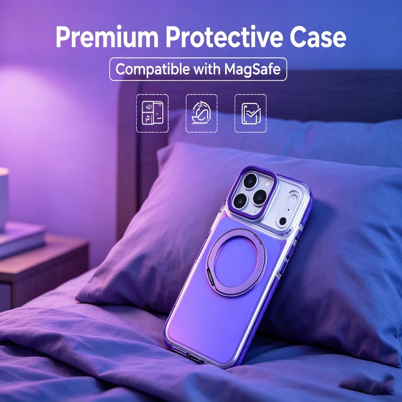 Luxury Laser Gradient Magnetic - Ring Stand Case review and price