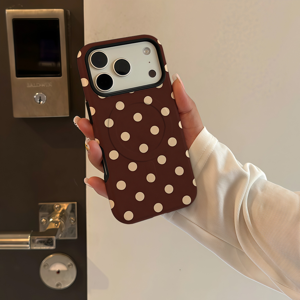 Brown Beige Polka Dot Phone Ca - Phone Cases Brown review and price