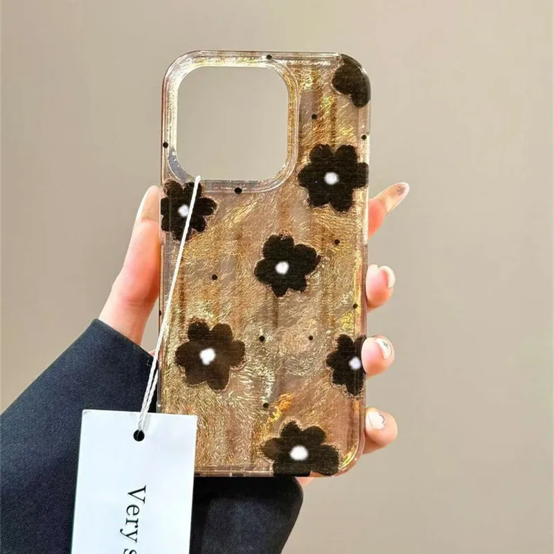 Retro Brown Black Spots Flower - Phone Cases Brown review and price