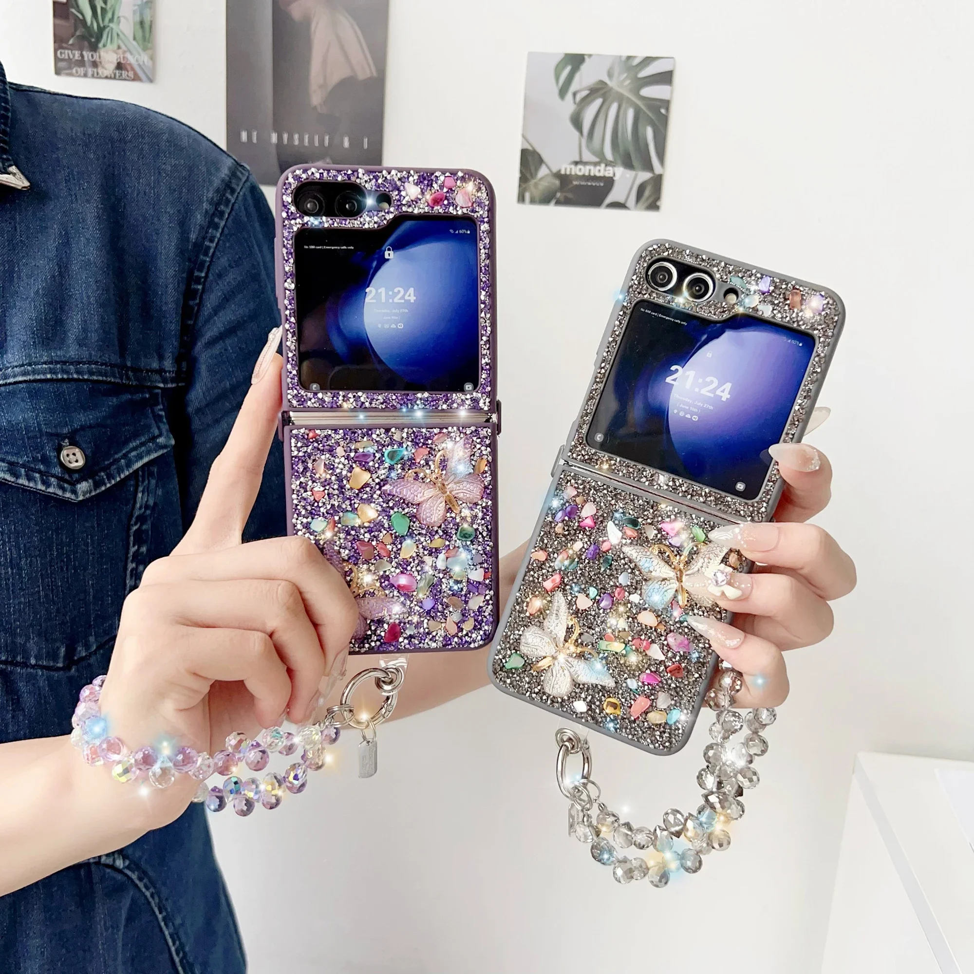 Luxury Glitter Phone Case For  - Phone Cases Z Flip 5 review and price