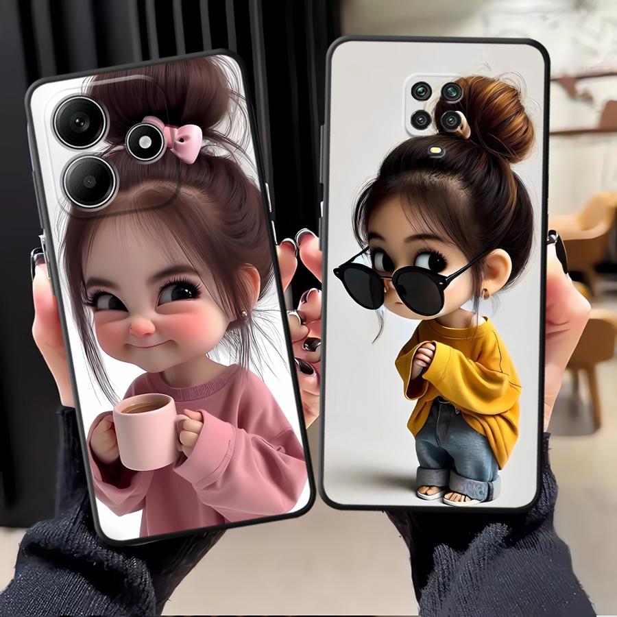 Cartoon Girl Pattern Funda Pho - Phone Cases Redmi review and price
