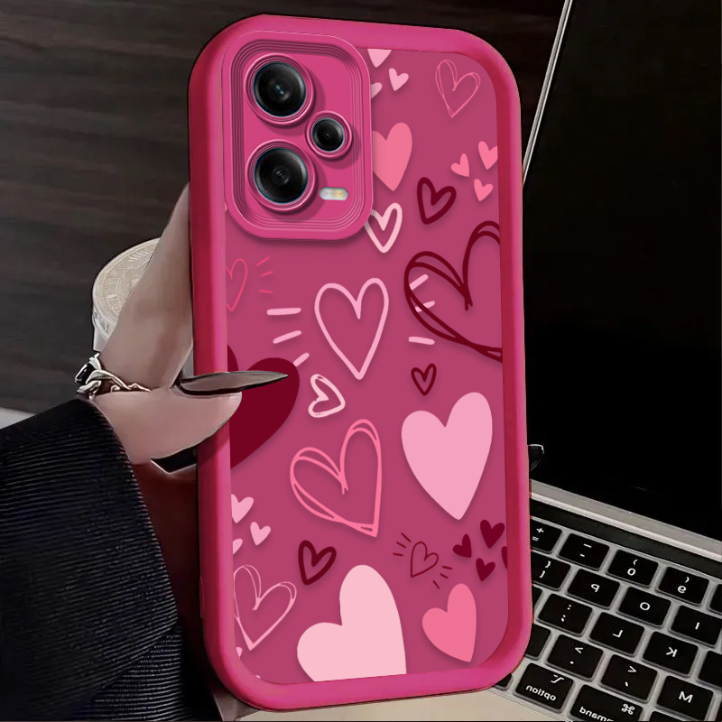 Pink Heart-shaped Phone Case f - Phone Cases Redmi review and price