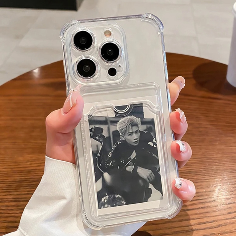 Transparent Card Slot Bag Hold - Phone Cases With Wallet On Back review and price