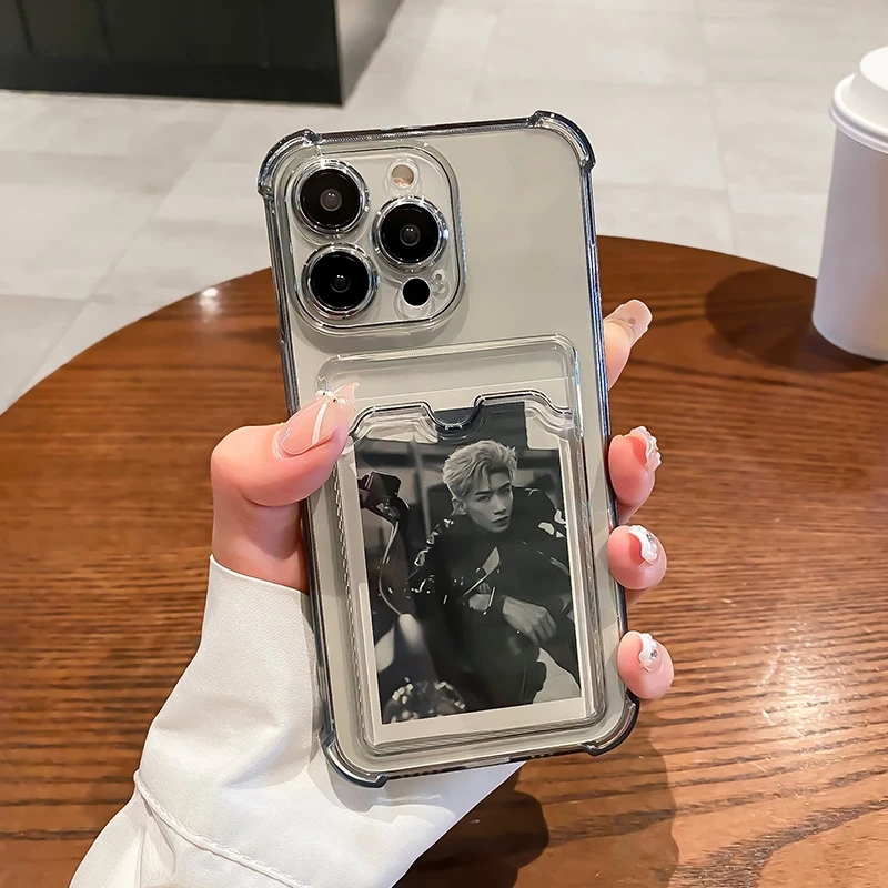 Transparent Card Slot Bag Hold - Phone Cases With Wallet On Back review and price