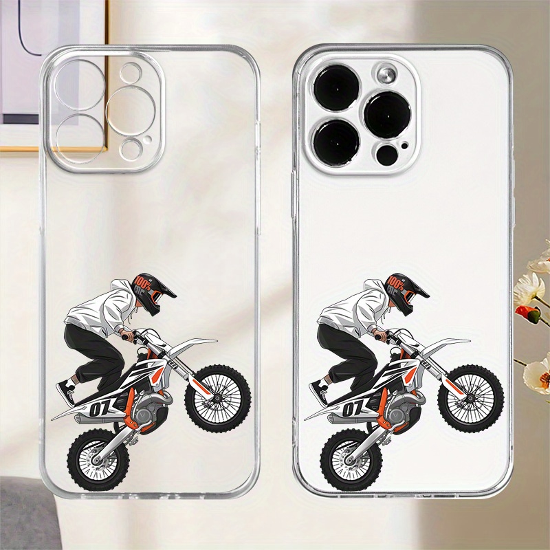 Motorcycle Boy Pattern Transpa - Phone Cases Vape review and price