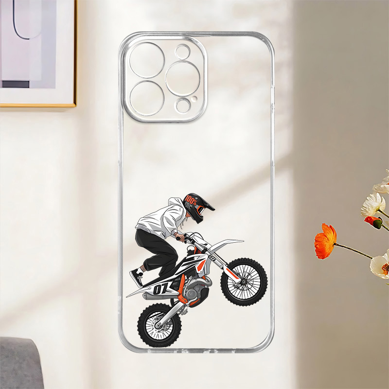 Motorcycle Boy Pattern Transpa - Phone Cases Vape review and price
