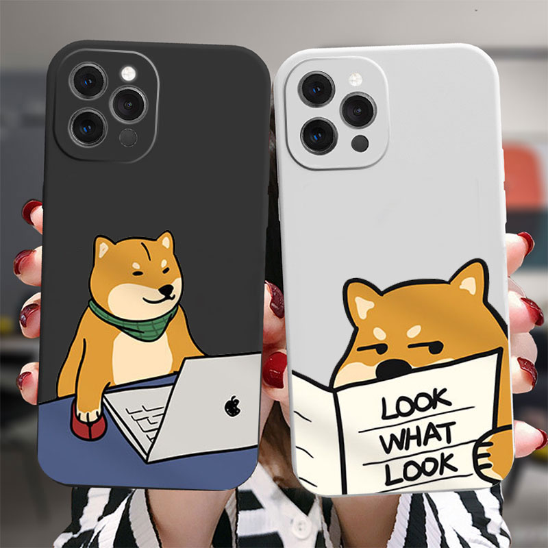 Funny Work Reading Shiba Inu M - Phone Cases Quirky review and price