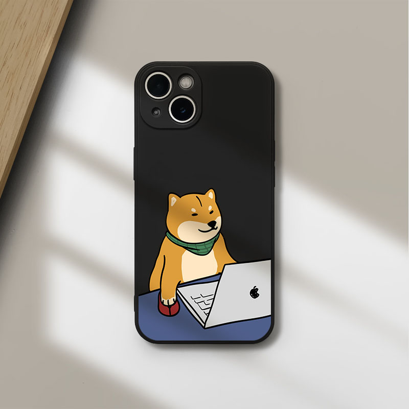 Funny Work Reading Shiba Inu M - Phone Cases Quirky review and price