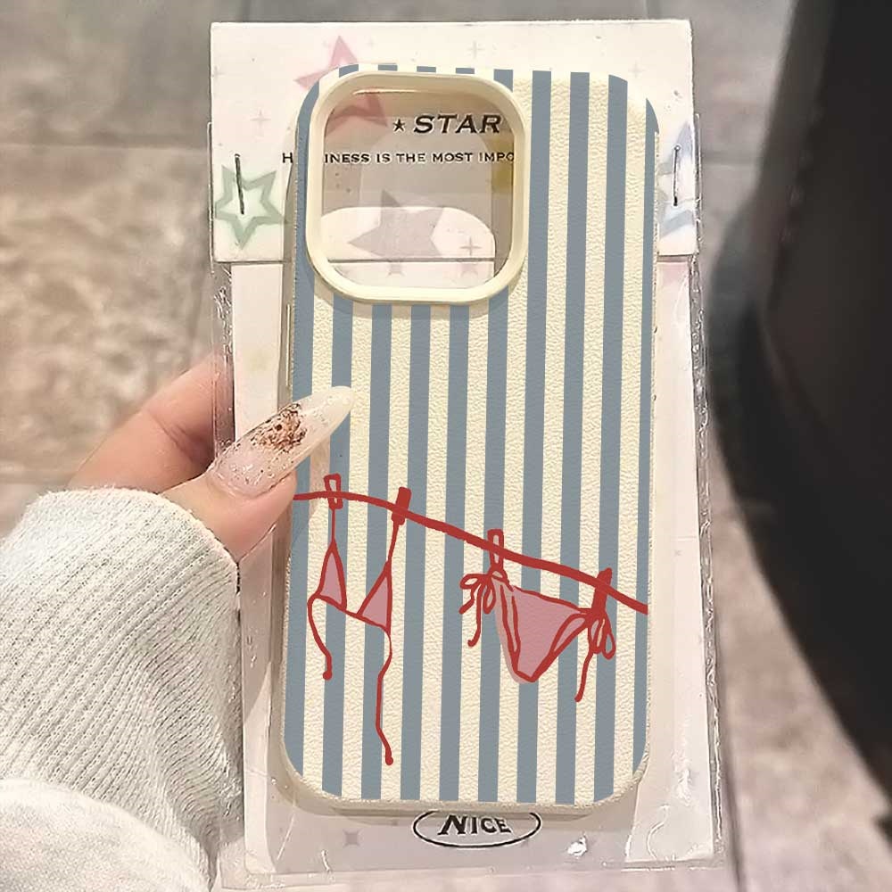 Blue White Striped Bikini Phon - Phone Cases Rugged review and price