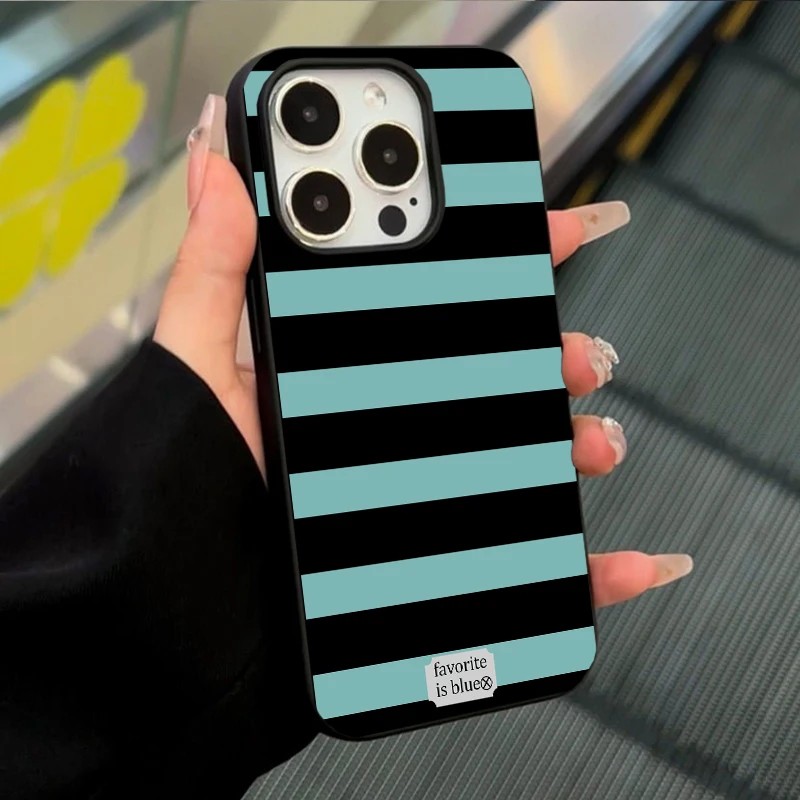 Luxury Blue Stripe Phone Case  - Phone Cases Classy review and price