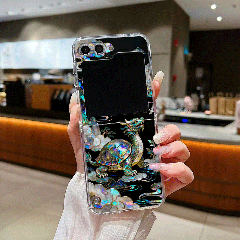 Stylish Tiger Dragon Marble Te - Phone Cases Z Flip 5 review and price