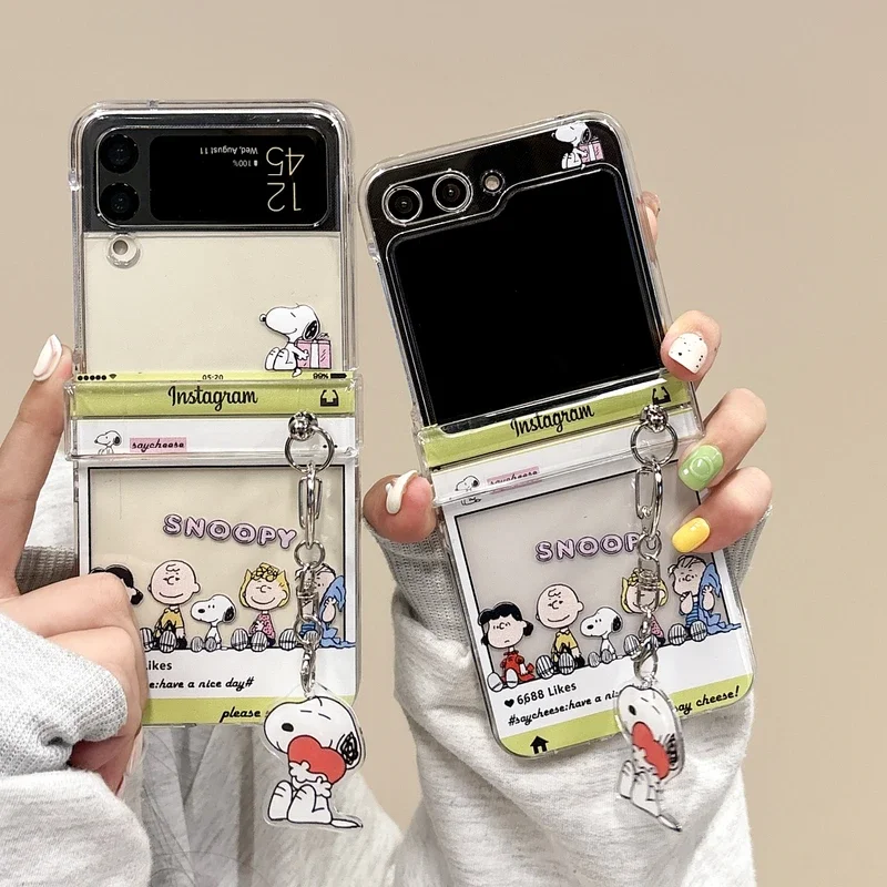 Cute Cartoon Snoopy Charlie Br - Phone Cases Z Flip 5 review and price
