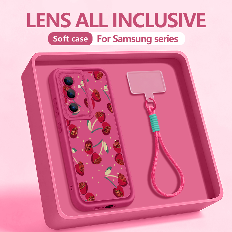Little Cherry Pattern Lanyard  - Phone Cases Cherry review and price