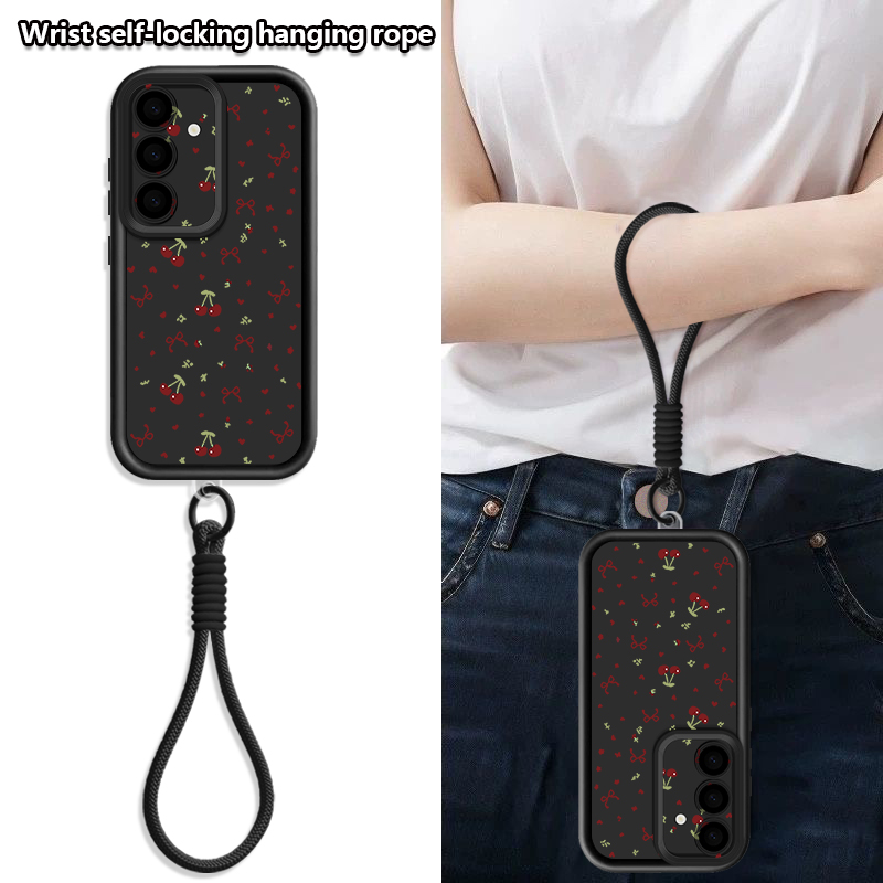Little Cherry Pattern Lanyard  - Phone Cases Cherry review and price