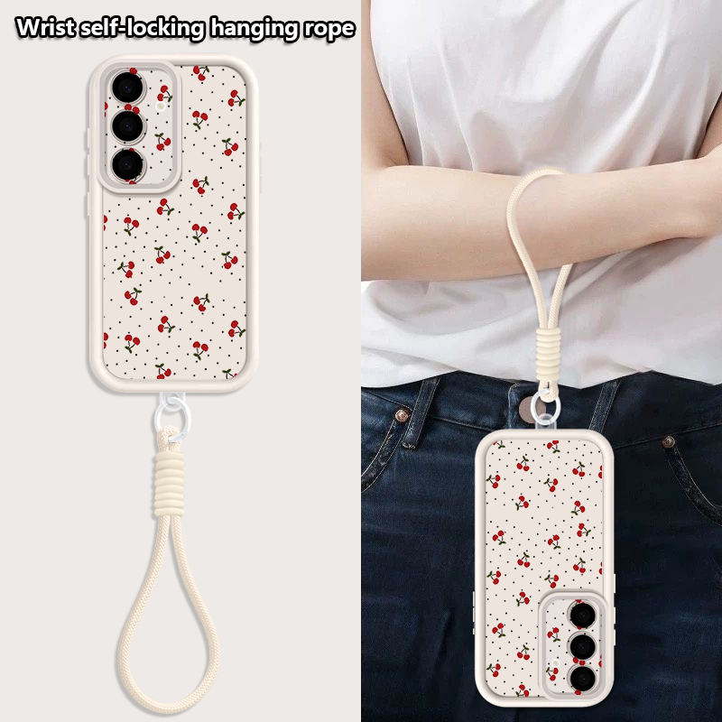Little Cherry Pattern Lanyard  - Phone Cases Cherry review and price