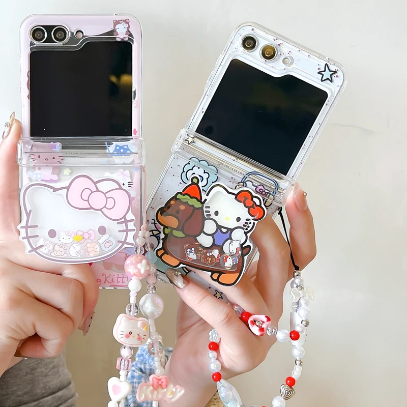 Cute Cartoon Sanrio Hello Kitt - Phone Cases Z Flip 5 review and price