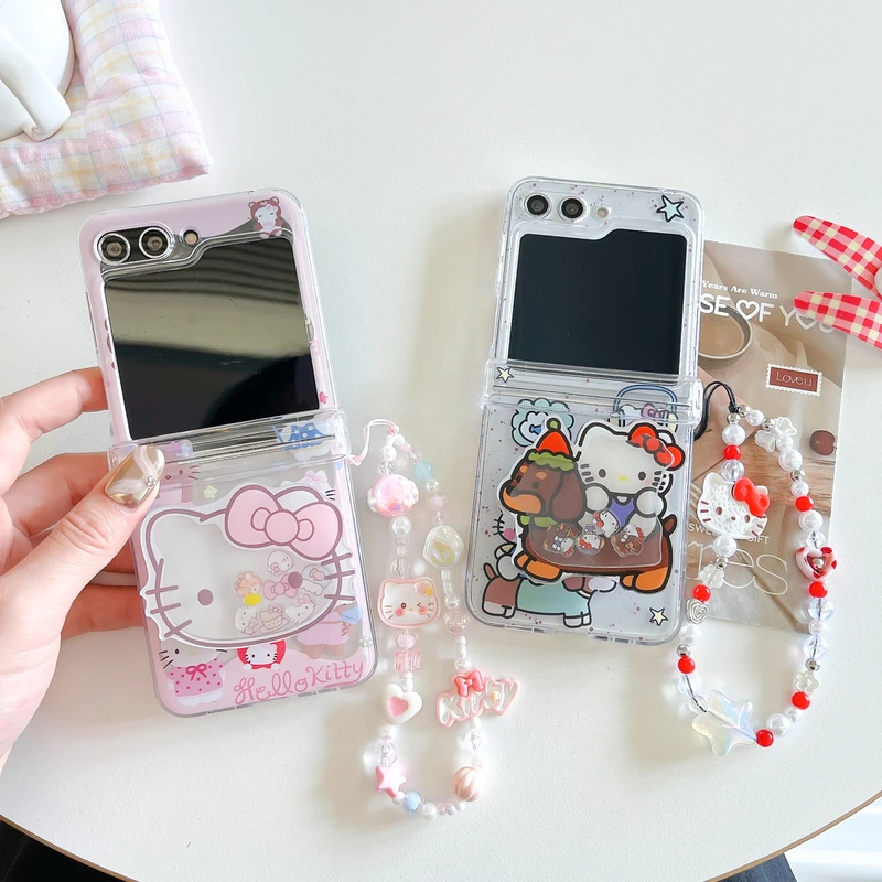 Cute Cartoon Sanrio Hello Kitt - Phone Cases Z Flip 5 review and price