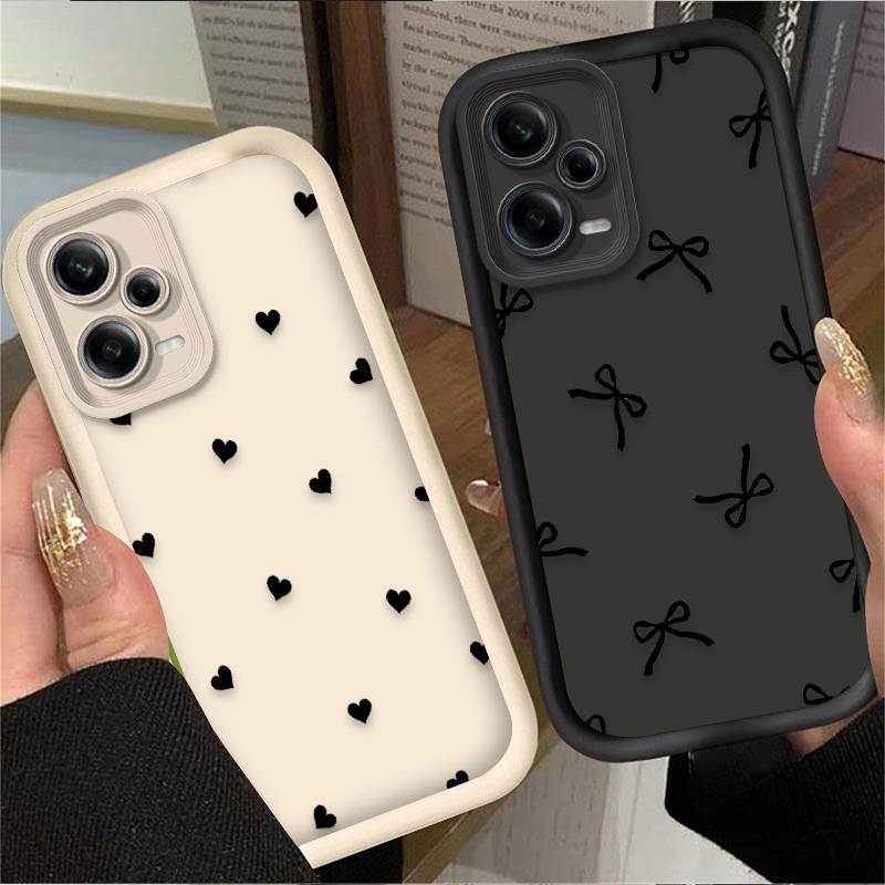 Black Love Heart Bowknot Phone - Phone Cases Redmi review and price