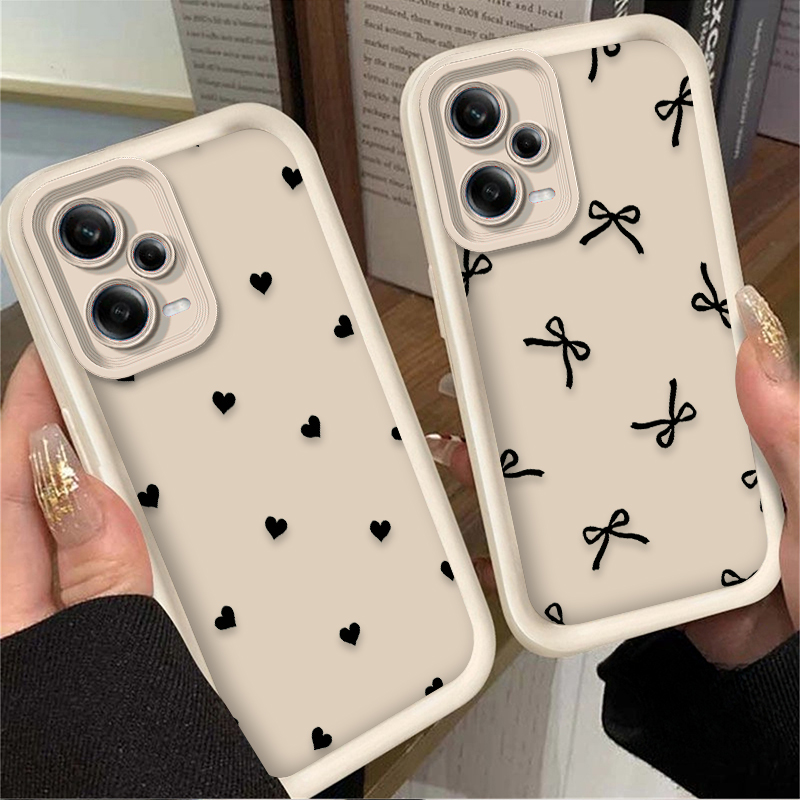 Black Love Heart Bowknot Phone - Phone Cases Redmi review and price